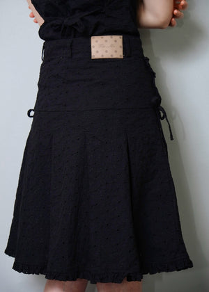 pleated cargo floral skirt