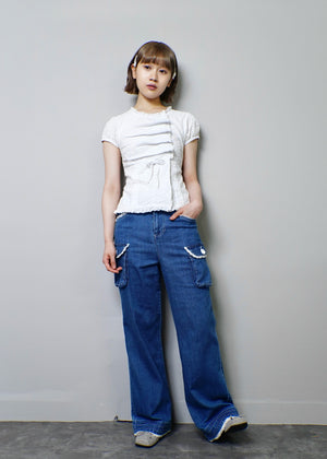 button up flora blouse
