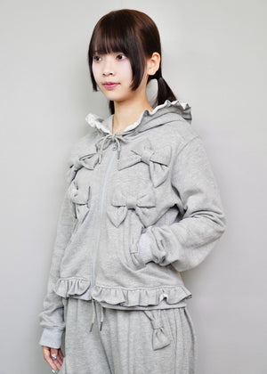 ribbonful zip hoodie