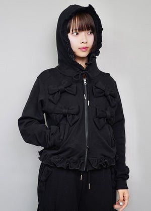ribbonful zip hoodie