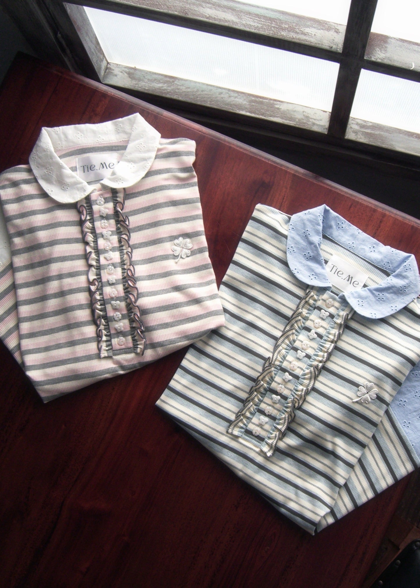 lucky clover stripe polo shirt