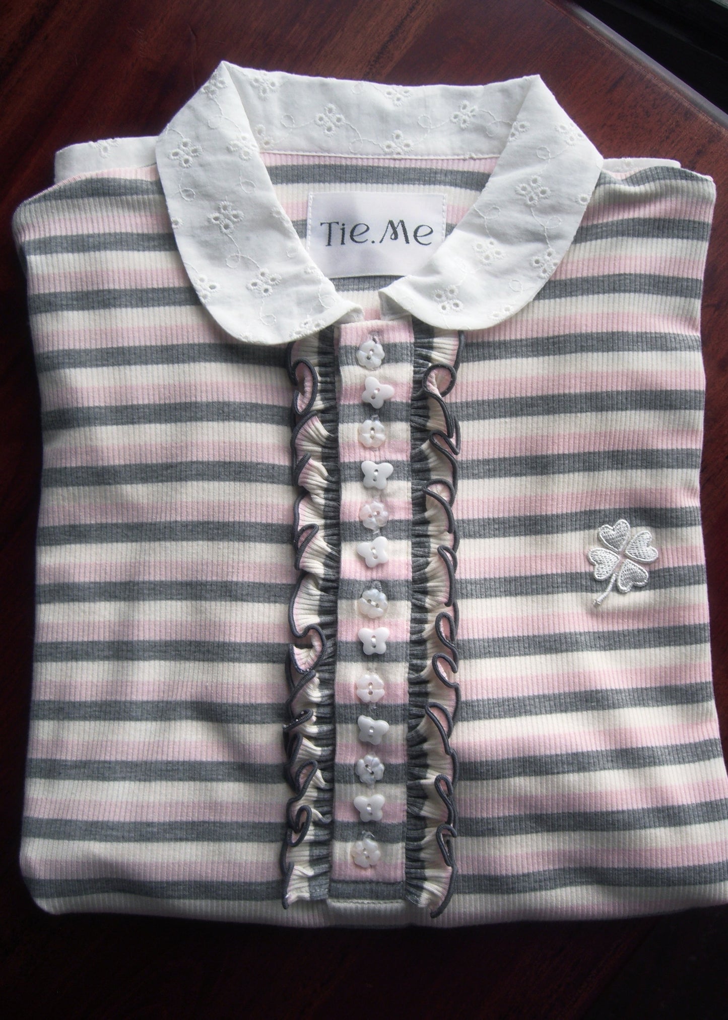 lucky clover stripe polo shirt