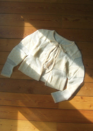 color dot knit cardigan