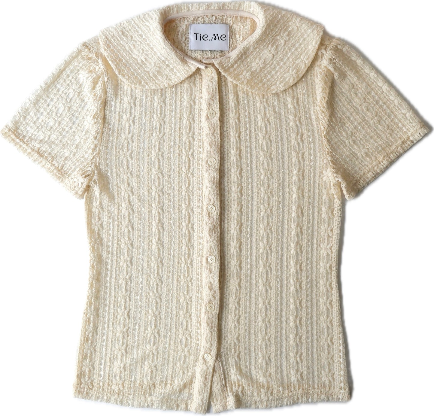 「want to be with lace」blouse-BEIGE