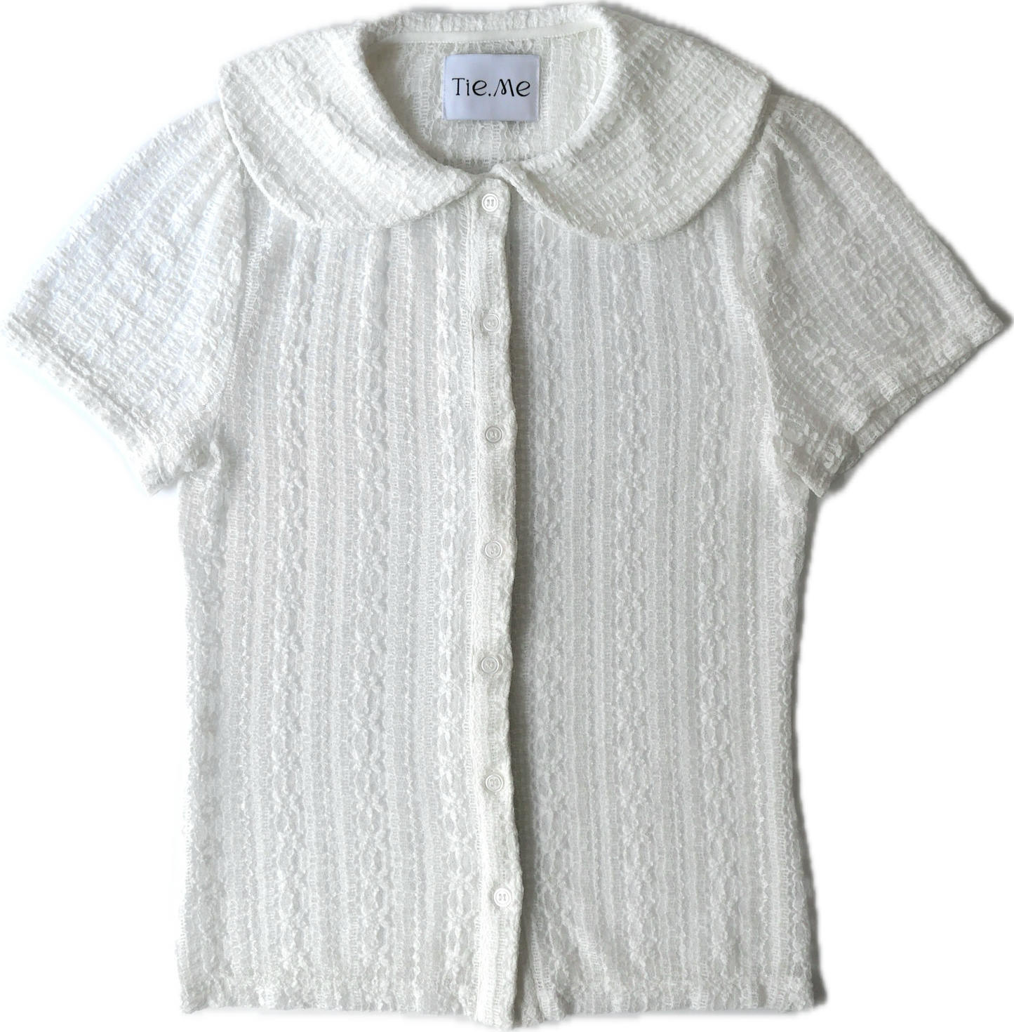 「want to be with lace」blouse-WHITE