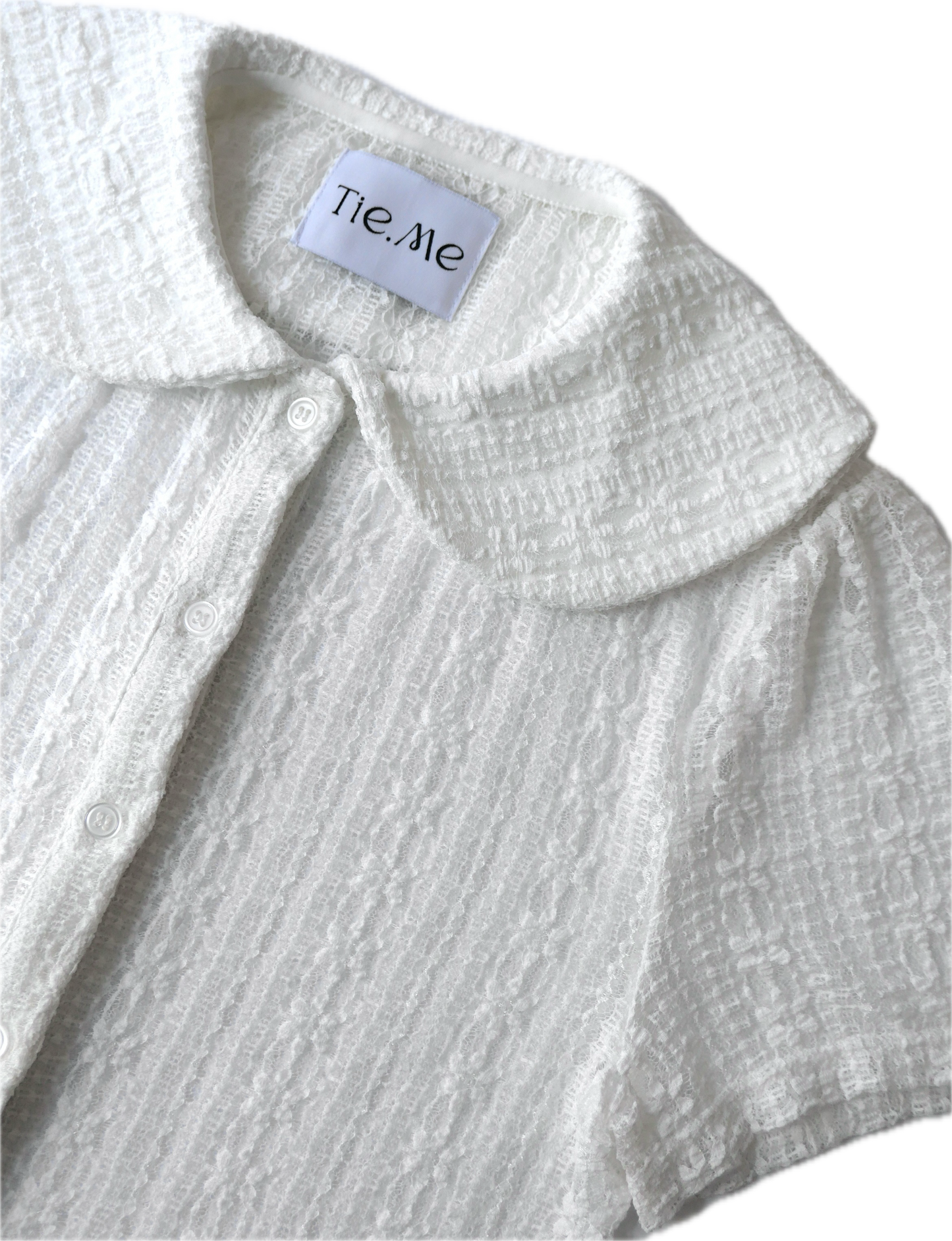 「want to be with lace」blouse-WHITE