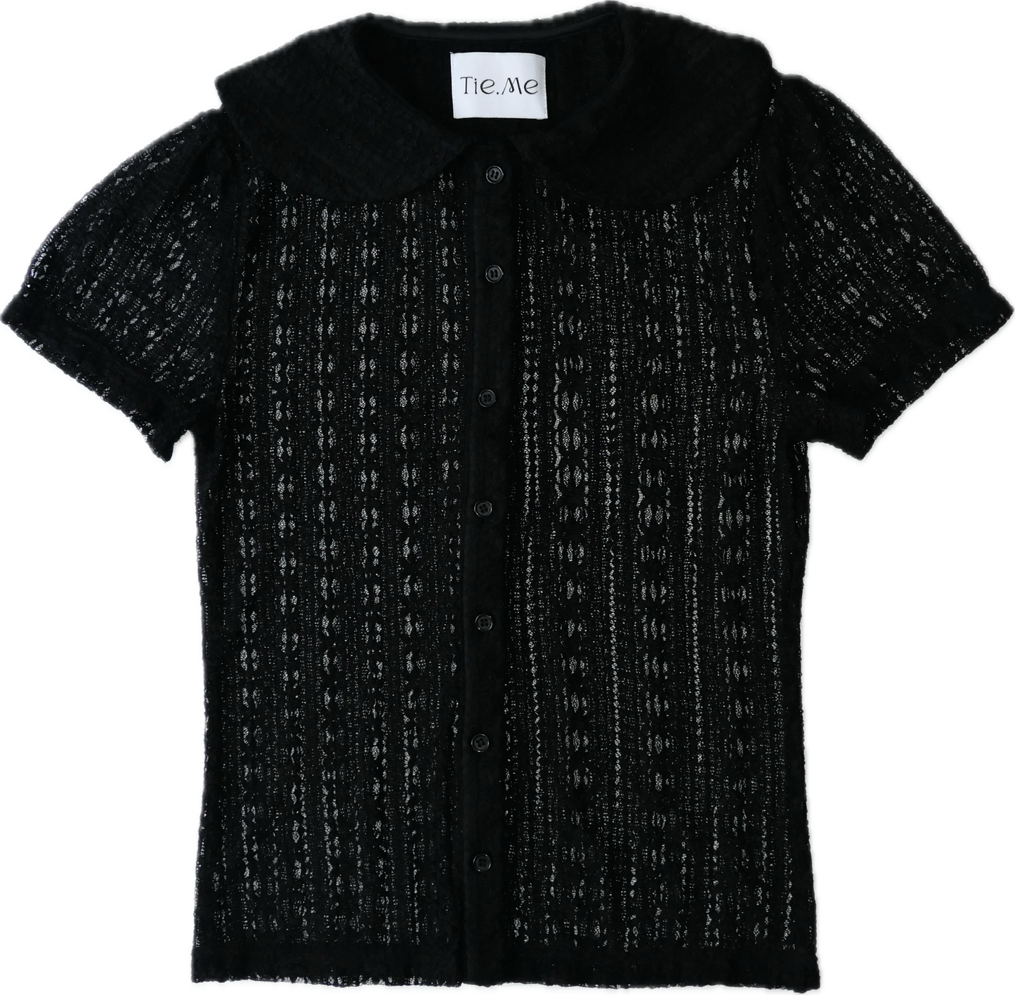 「want to be with lace」blouse-BLACK