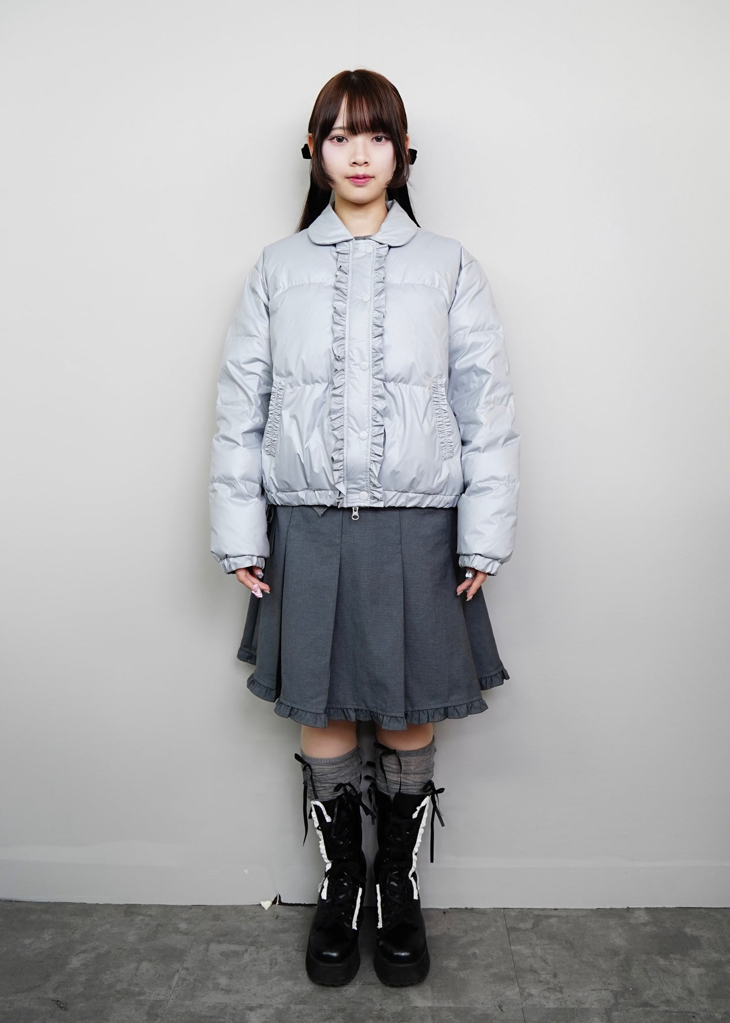 soft frill down jacket