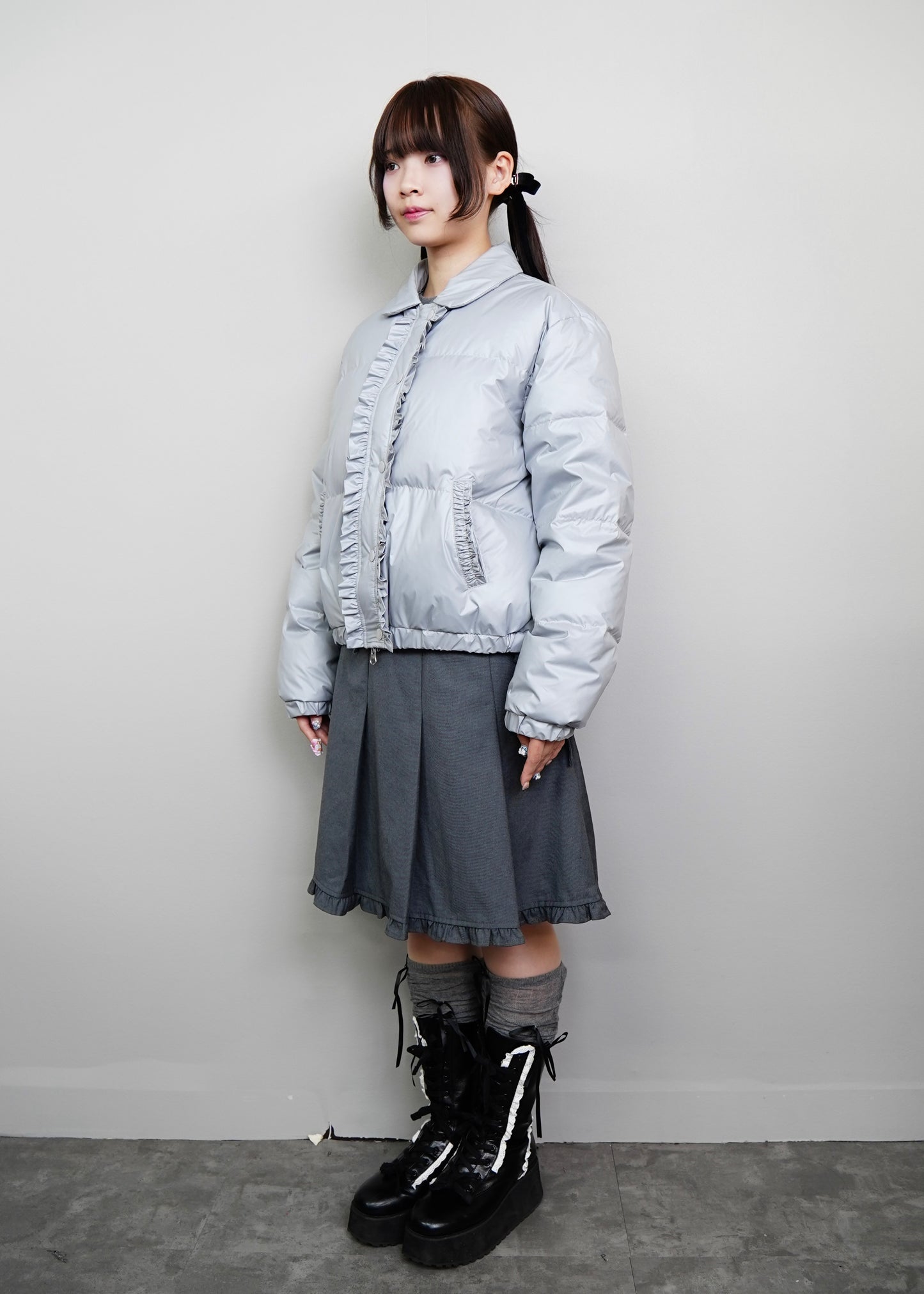 soft frill down jacket
