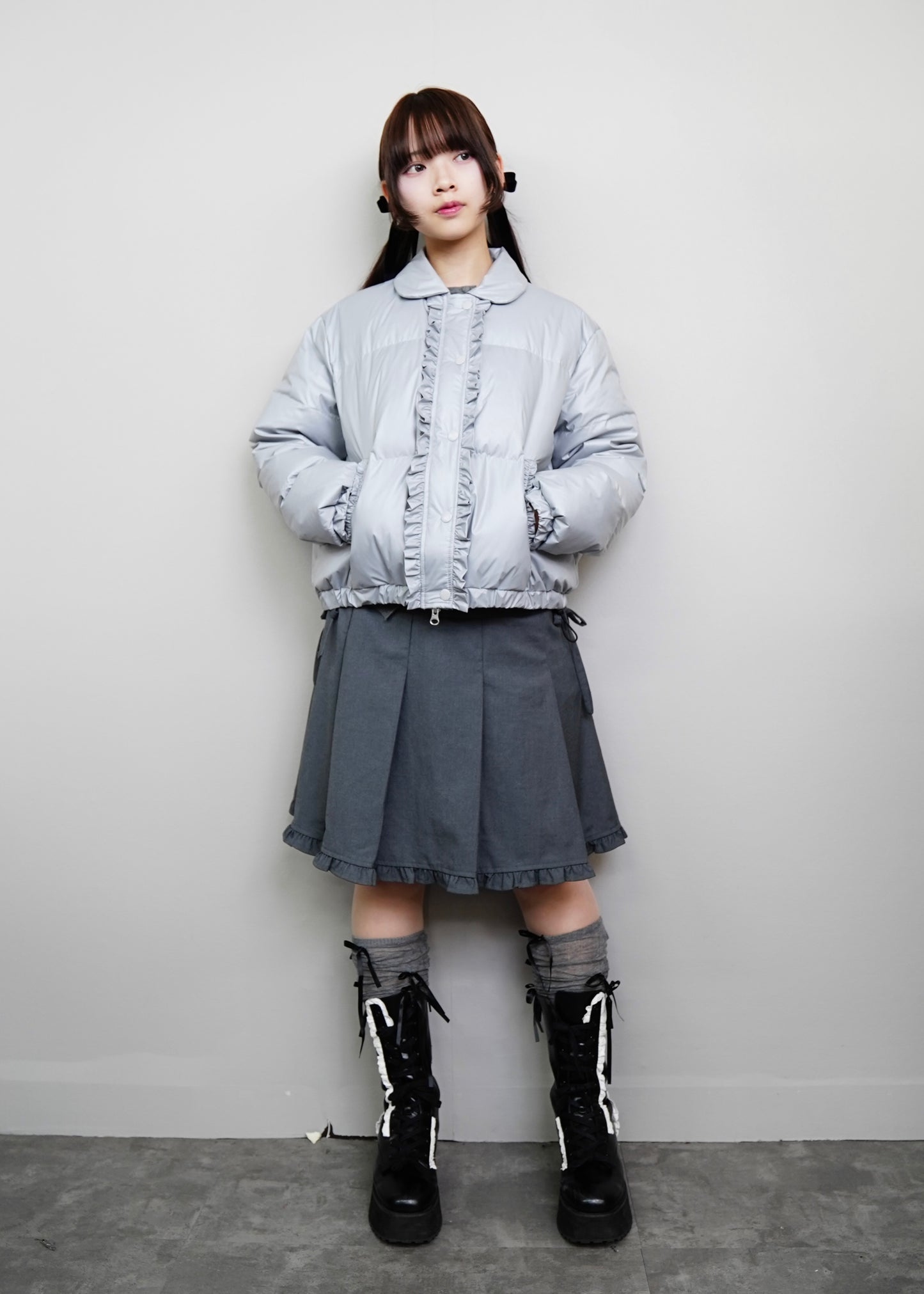 soft frill down jacket