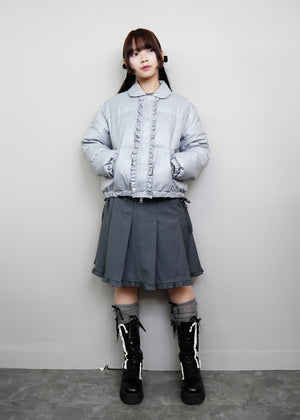 soft frill down jacket