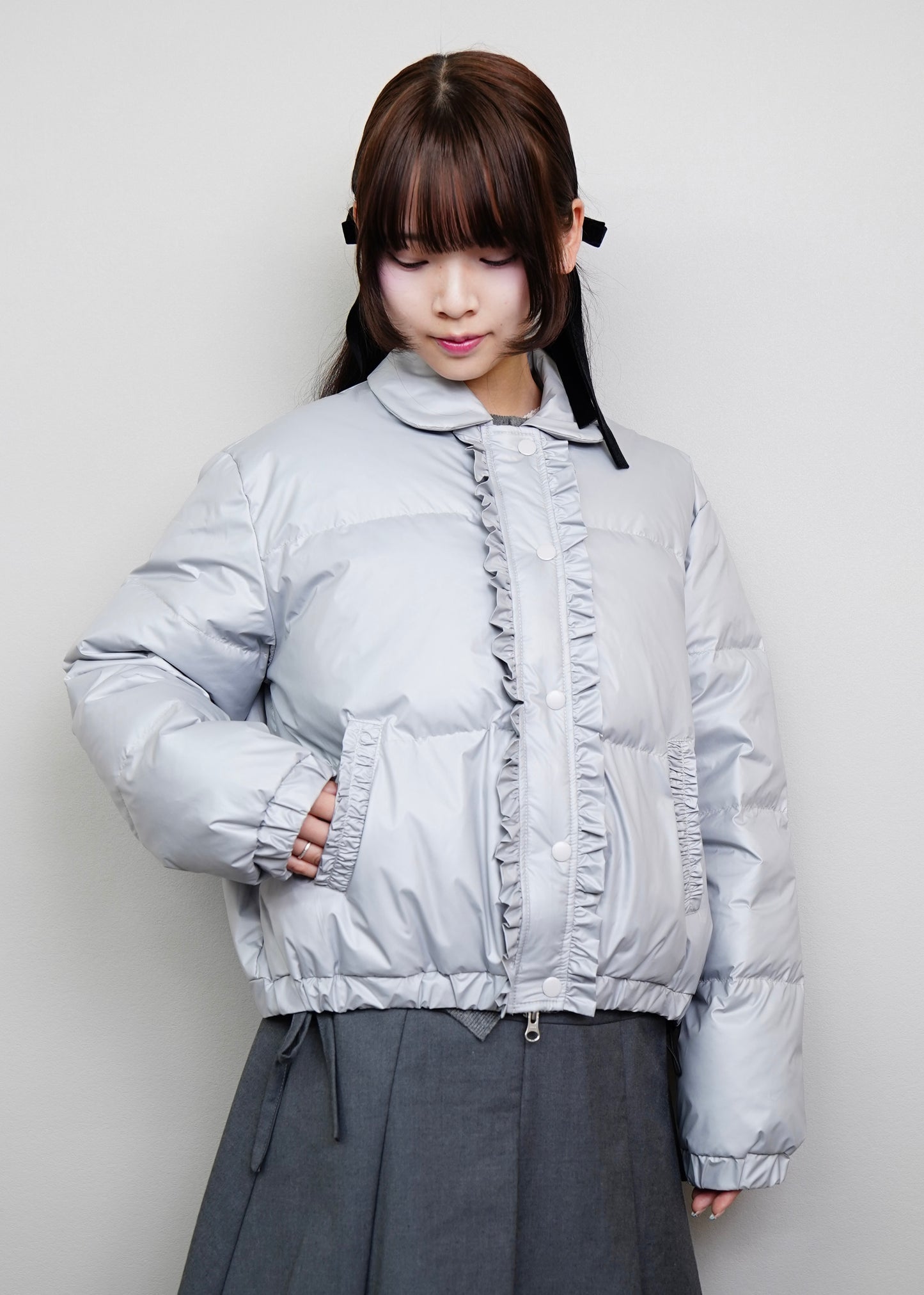 soft frill down jacket