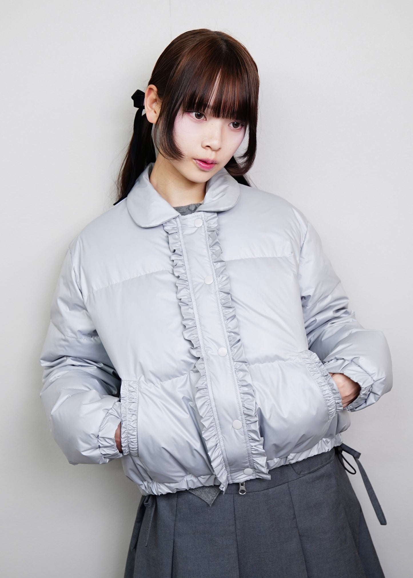 soft frill down jacket