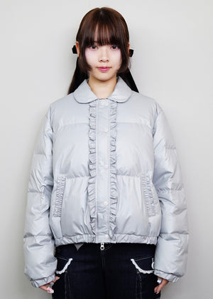 soft frill down jacket