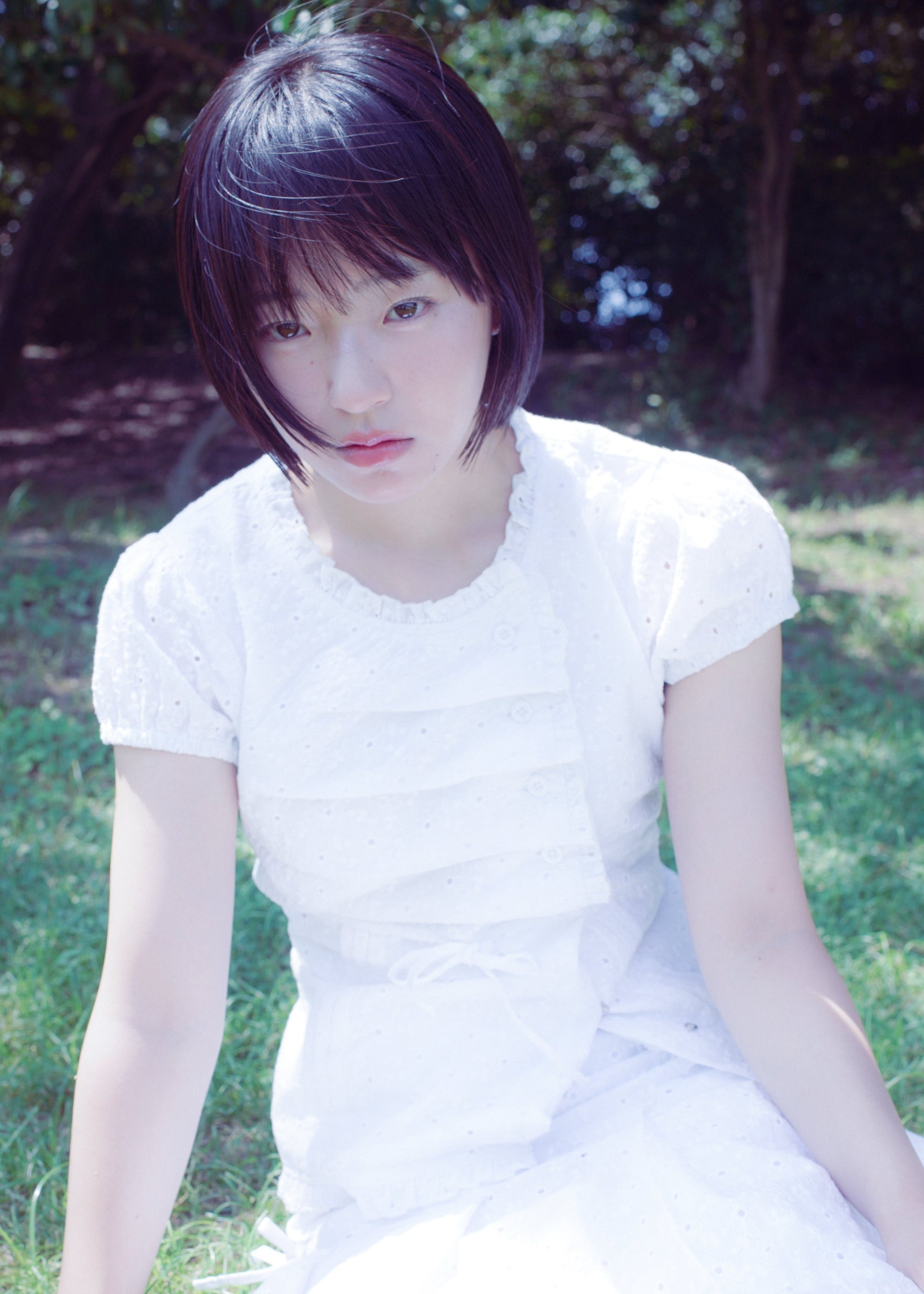 button up flora blouse