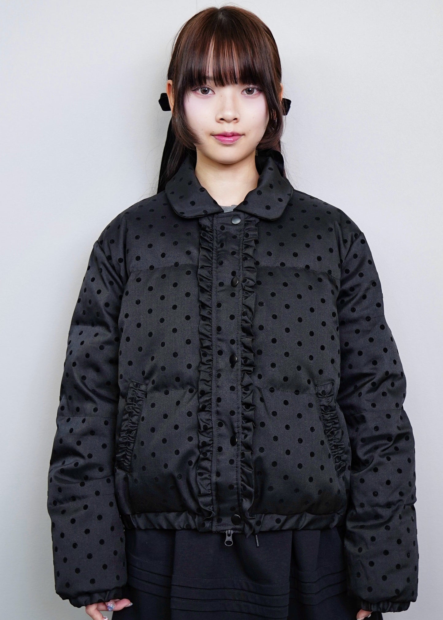soft frill down jacket