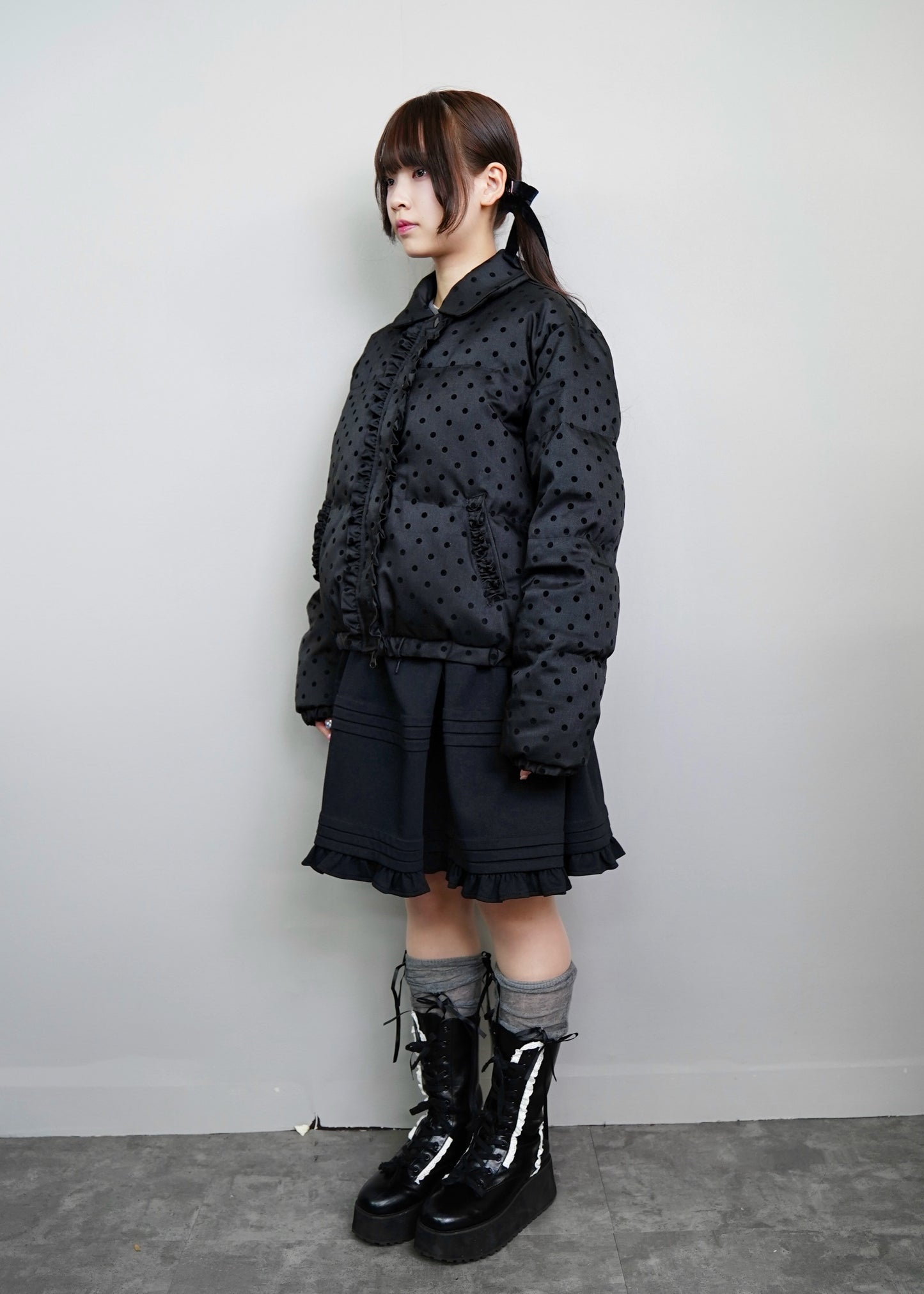 soft frill down jacket