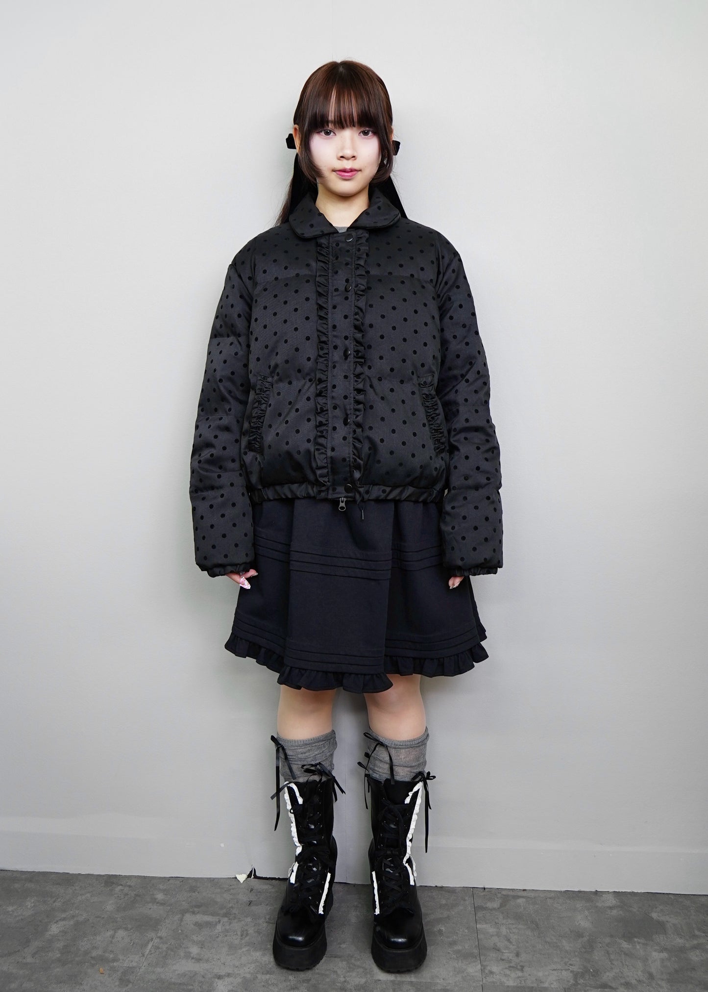 soft frill down jacket