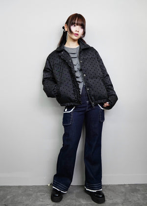 soft frill down jacket