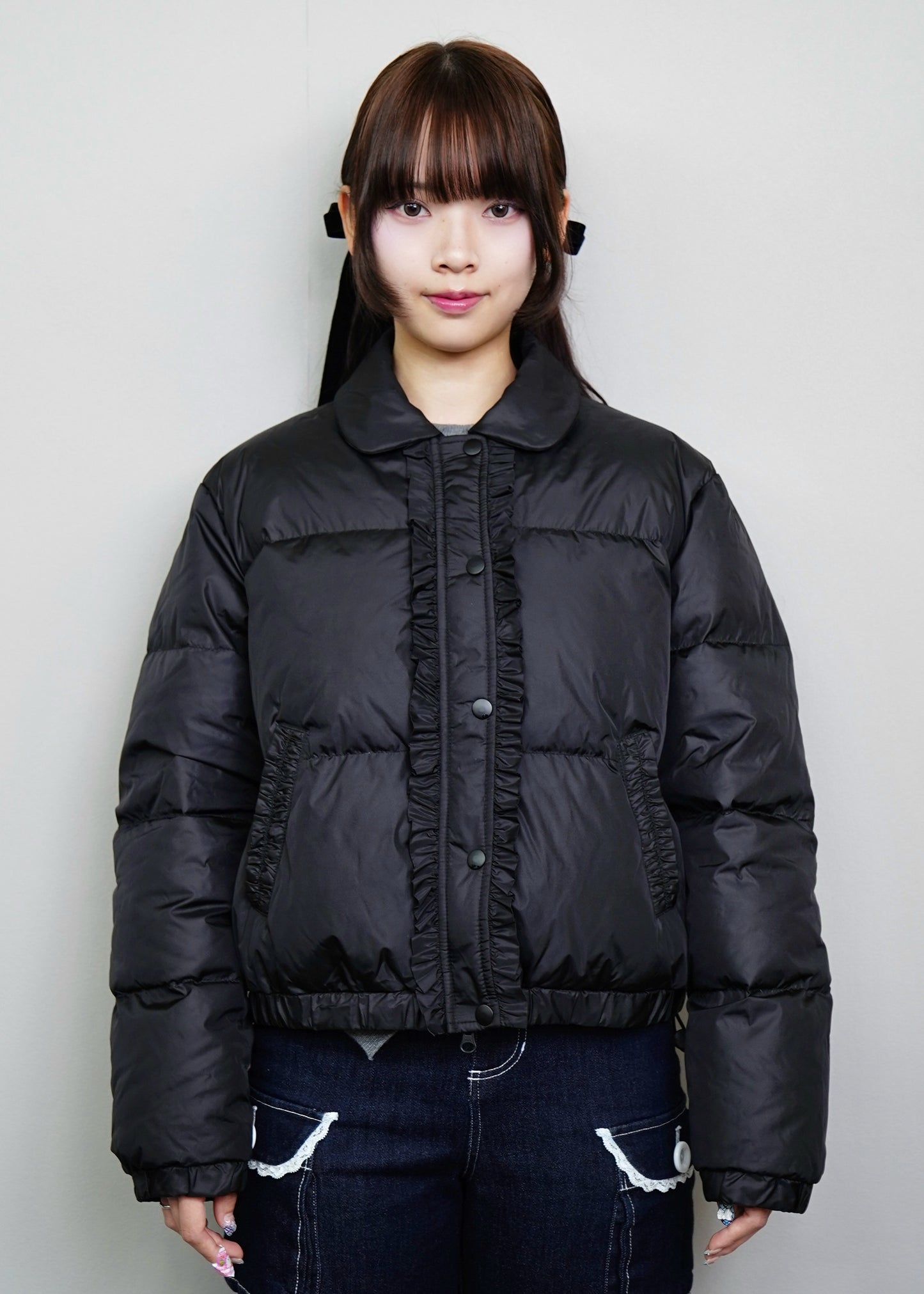 soft frill down jacket