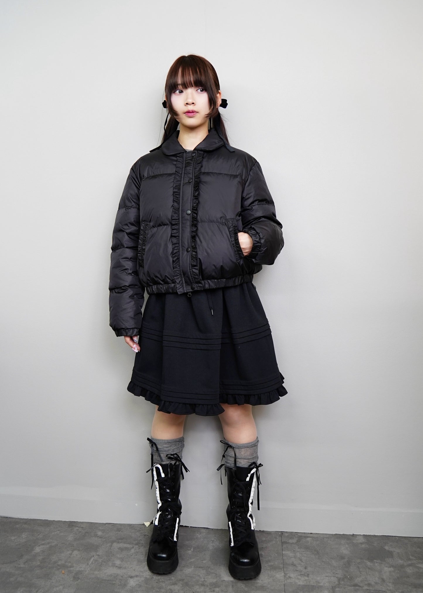 soft frill down jacket