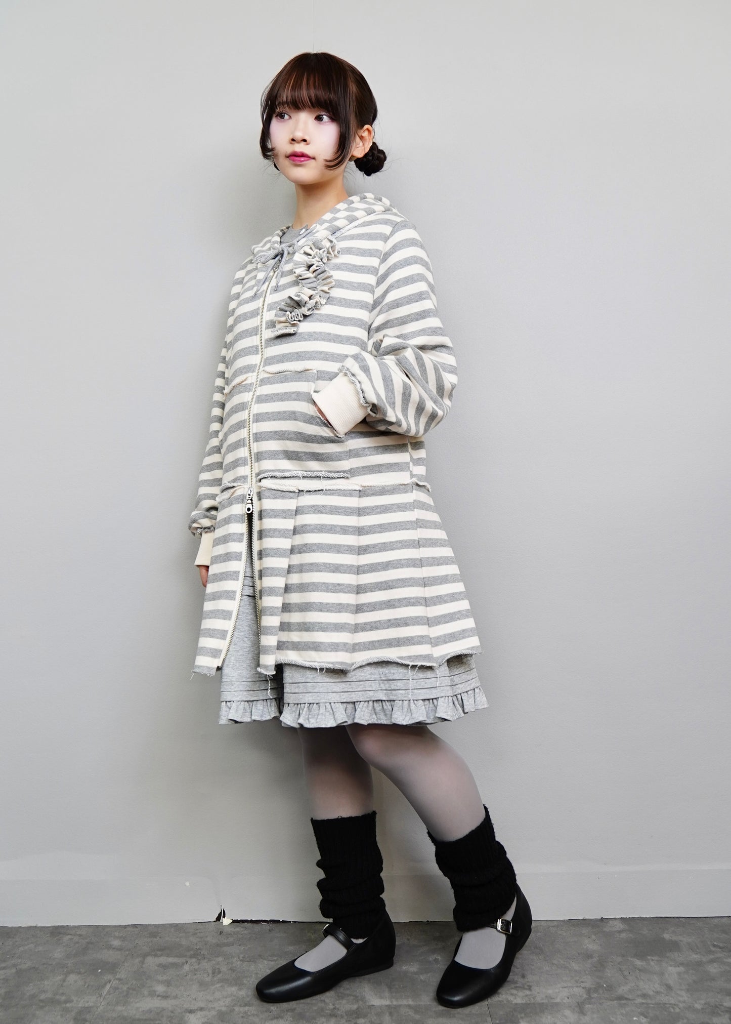 【新色&再入荷】double-zip pleated one-piece