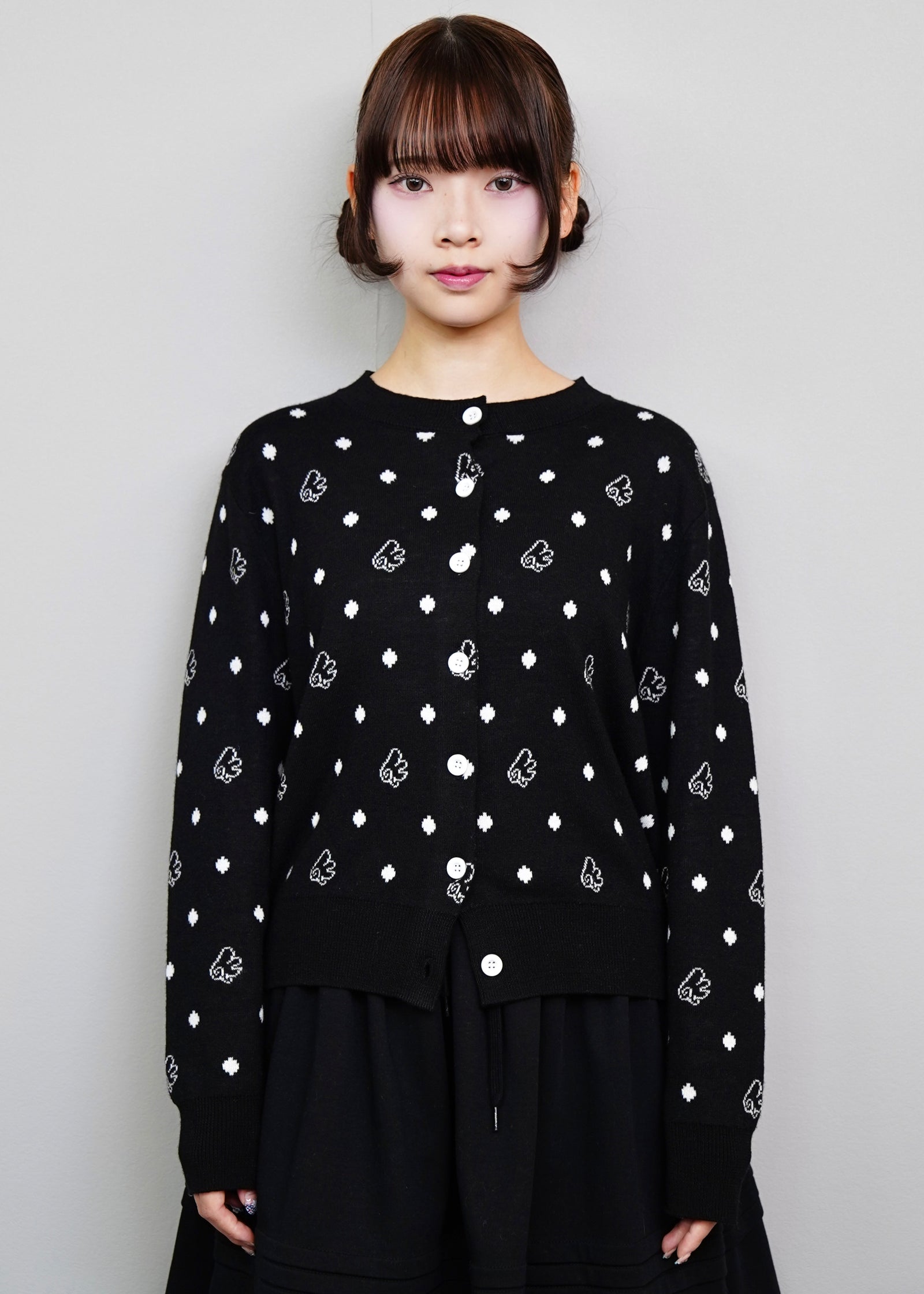 wings dot knit cardigan