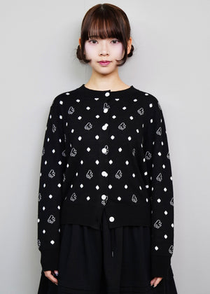 wings dot knit cardigan