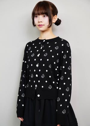 wings dot knit cardigan