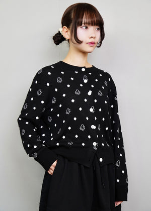 wings dot knit cardigan