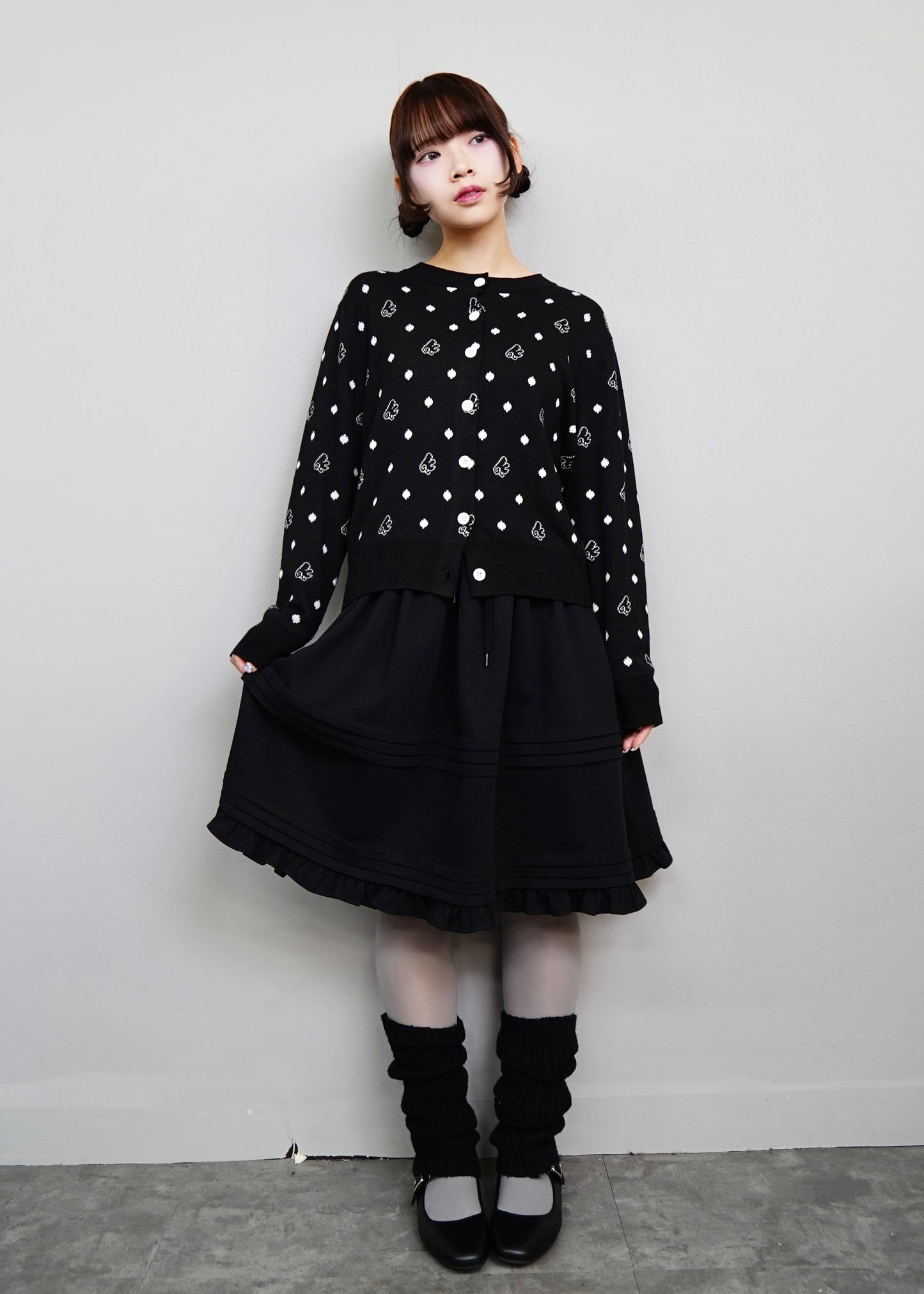 wings dot knit cardigan