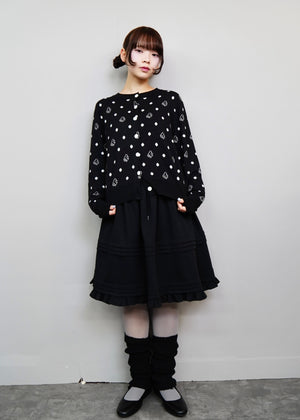 wings dot knit cardigan