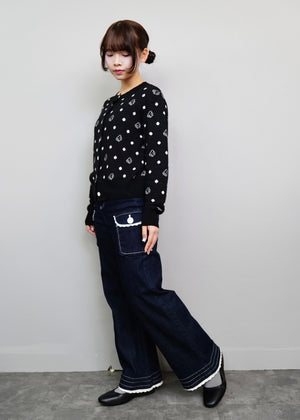 wings dot knit cardigan