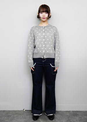 wings dot knit cardigan