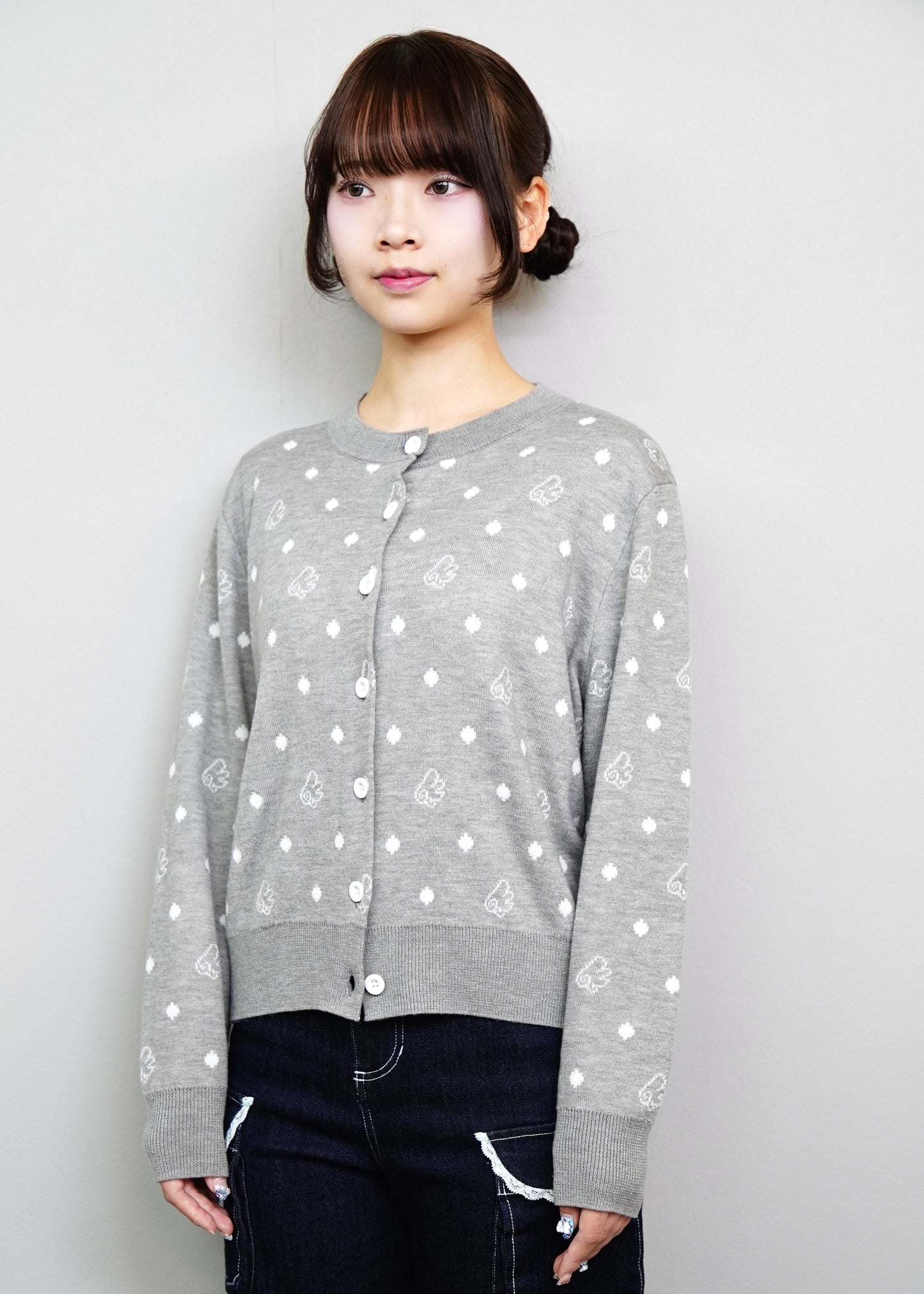 wings dot knit cardigan