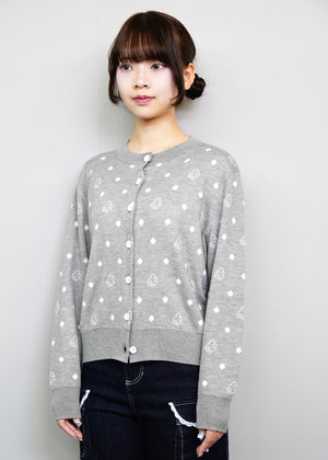 wings dot knit cardigan