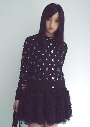 wings dot knit cardigan