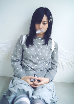 wings dot knit cardigan