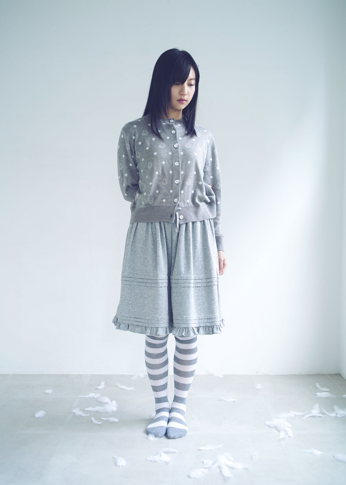 wings dot knit cardigan
