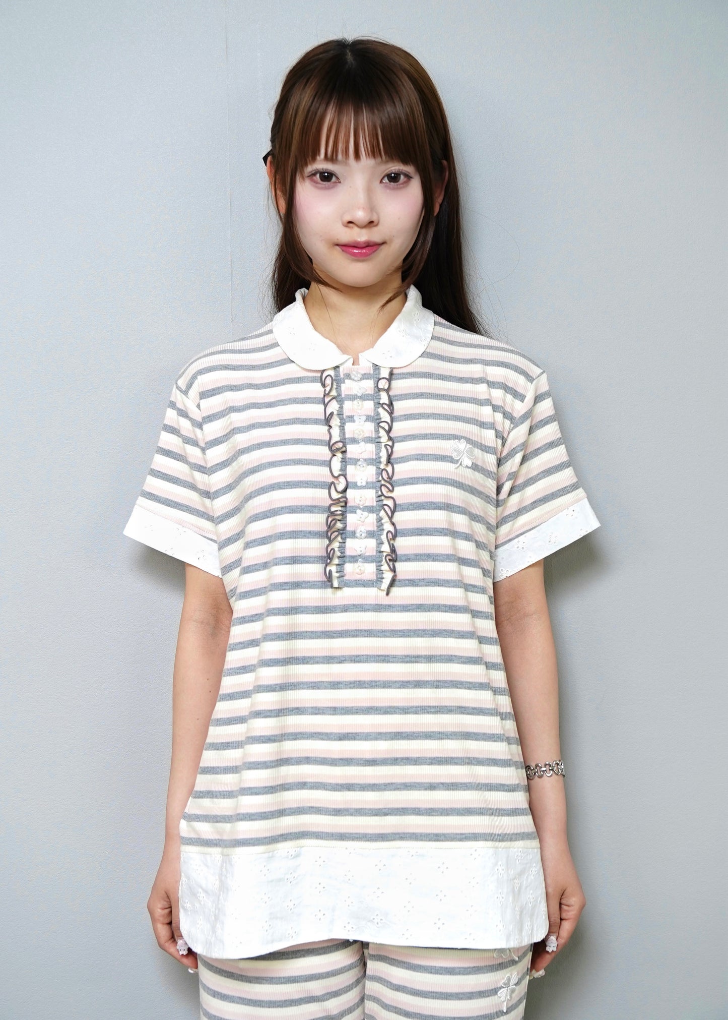 lucky clover stripe polo shirt