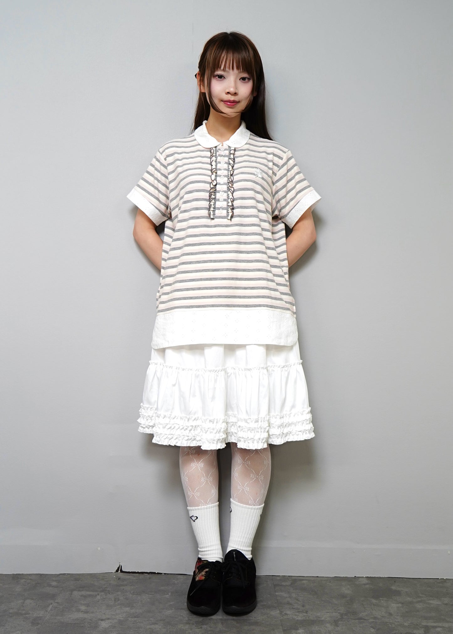 lucky clover stripe polo shirt