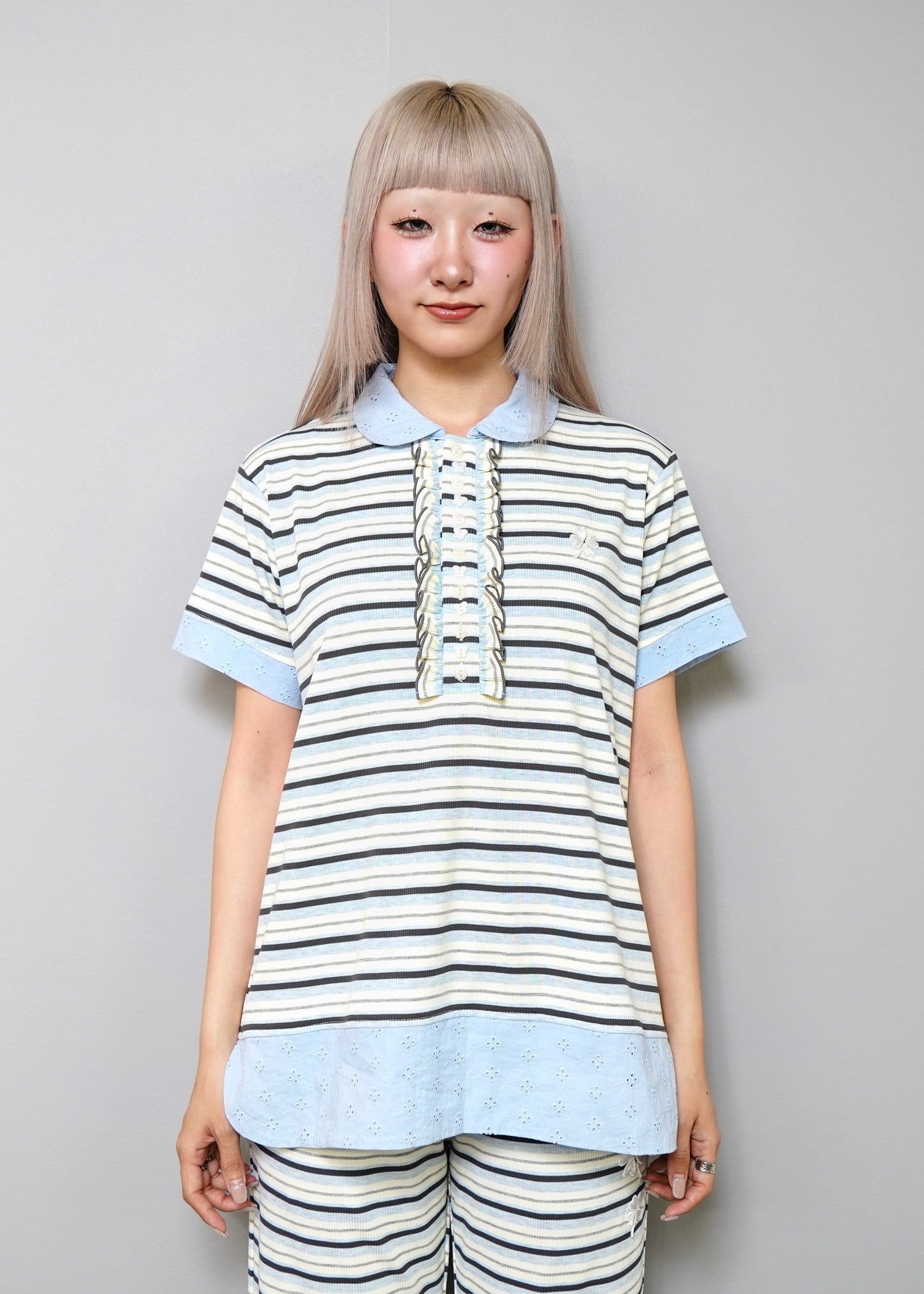 lucky clover stripe polo shirt