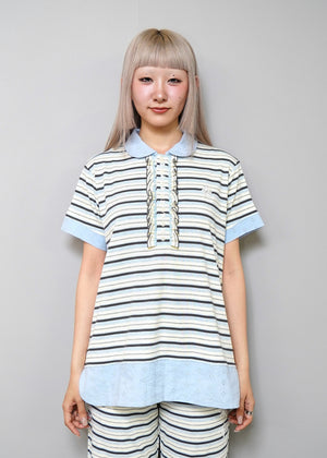 lucky clover stripe polo shirt