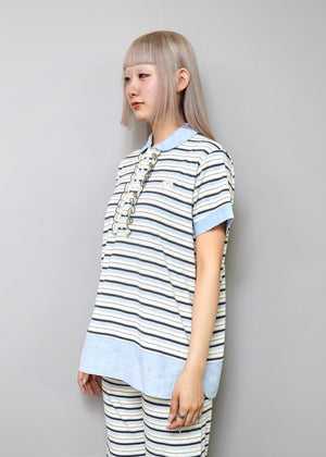 lucky clover stripe polo shirt