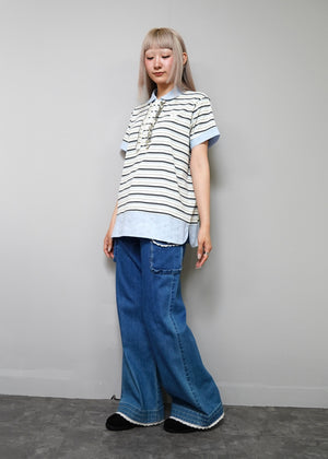 lucky clover stripe polo shirt