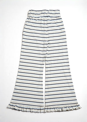 lucky clover stripe flare pants