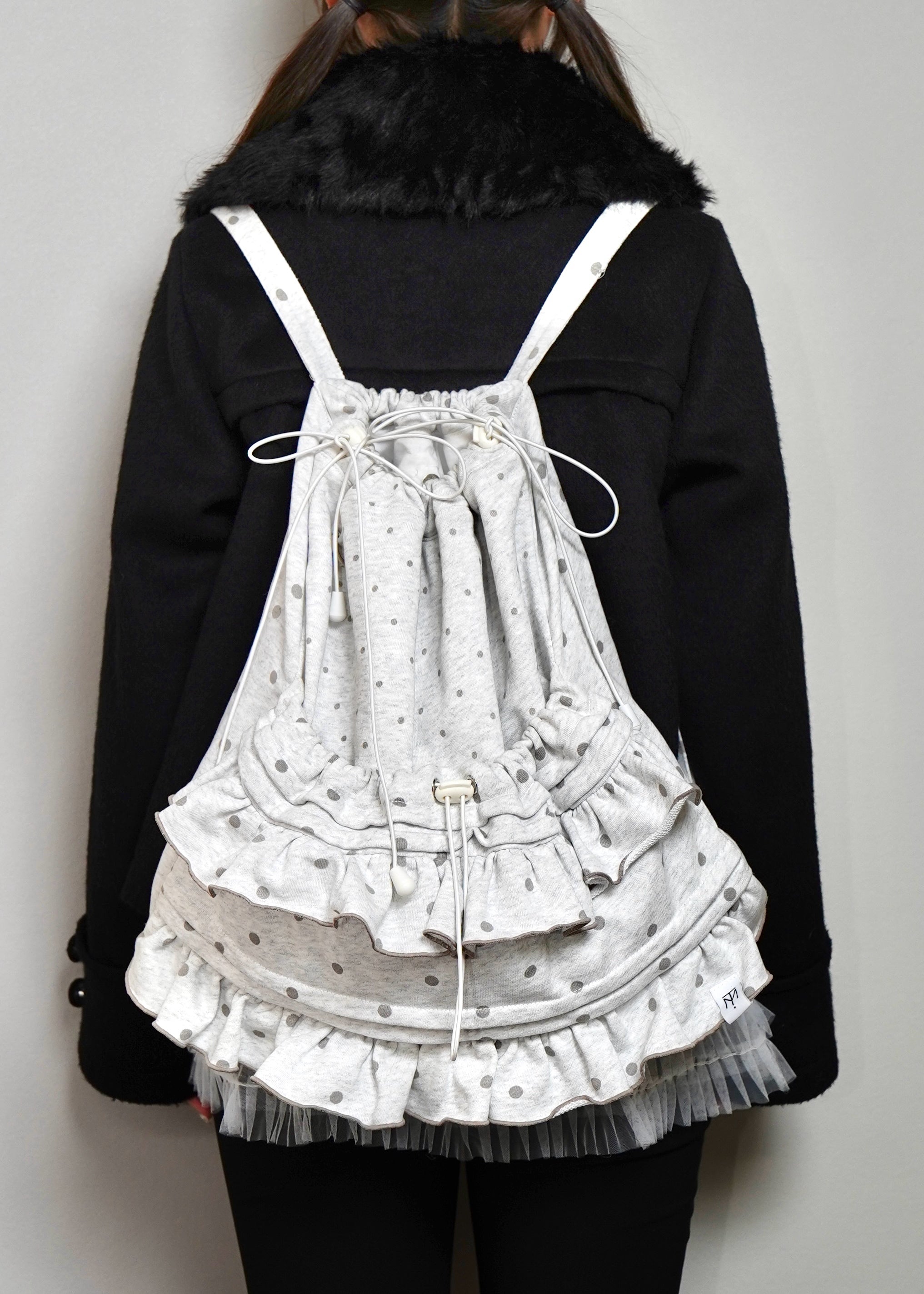 2月下旬発送】dot frill knapsack – Tie.Me