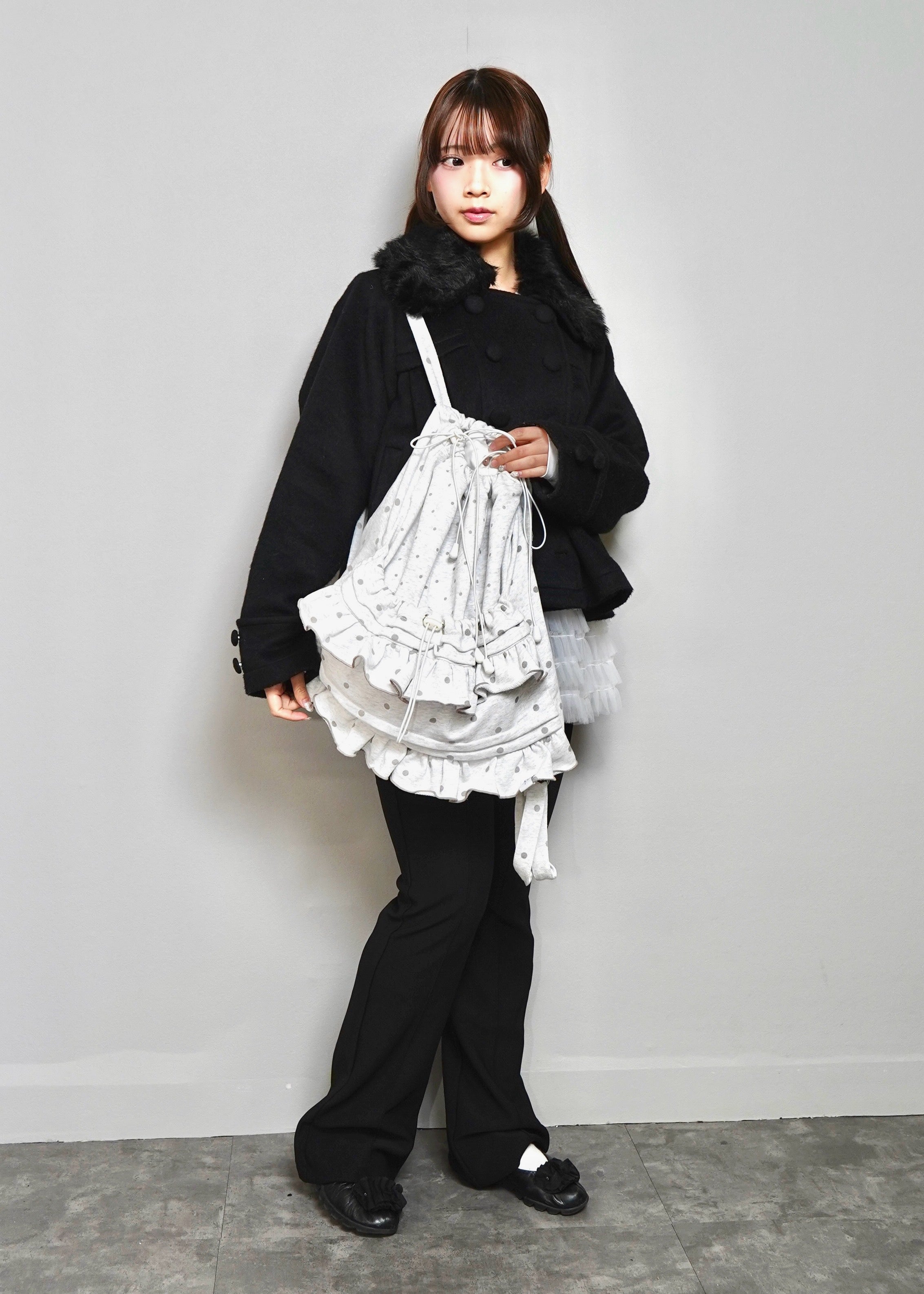 2月下旬発送】dot frill knapsack – Tie.Me