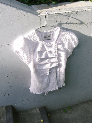 button up flora blouse