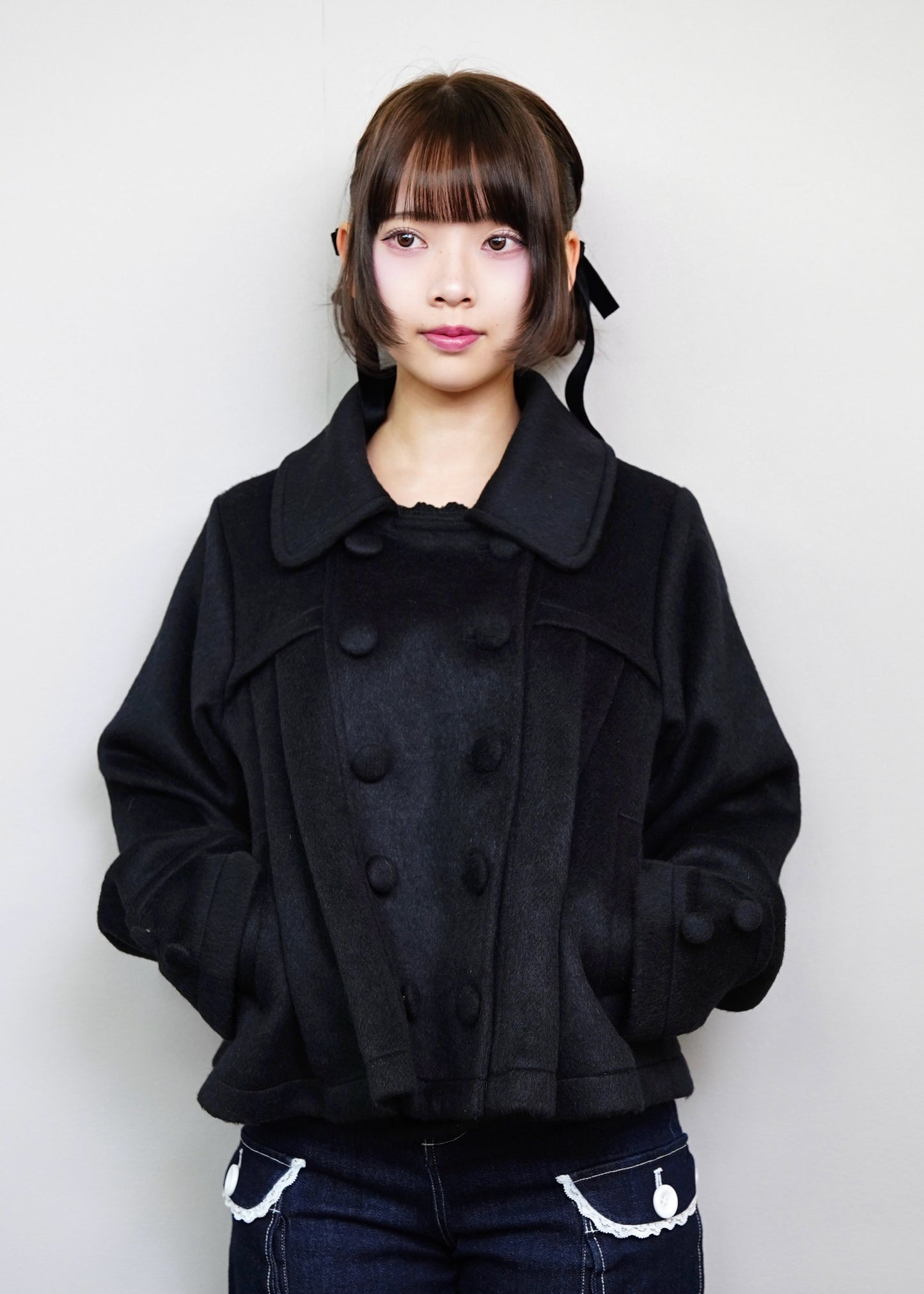 【新色黒追加発売】grace fur collar wool coat